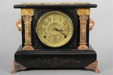 19th Century Seth Thomas Adamantine Mantle Clock Clock Mantle Clock