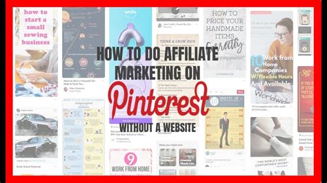 How To Do Affiliate Marketing On Pinterest Without A Website Youtube