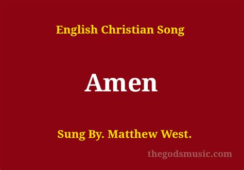 Amen Song Lyrics