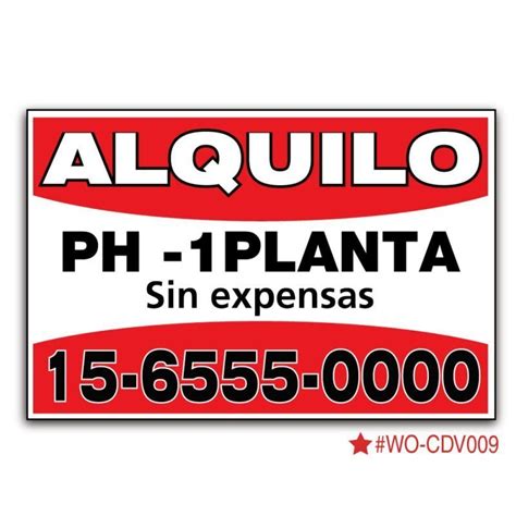 Cartel Due O Vende Alquila Sin Inmobiliaria X Cm Rotularte