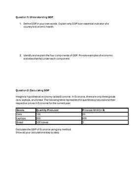 Mastering Gdp Calculation Complete Economics Worksheet Answer Key