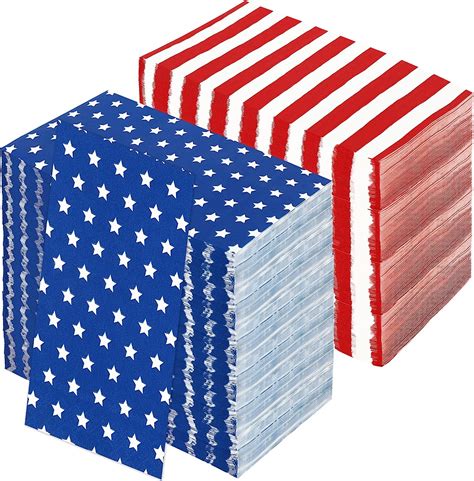 Amazon Whaline Patriotic Guest Napkins American Flag Disposable