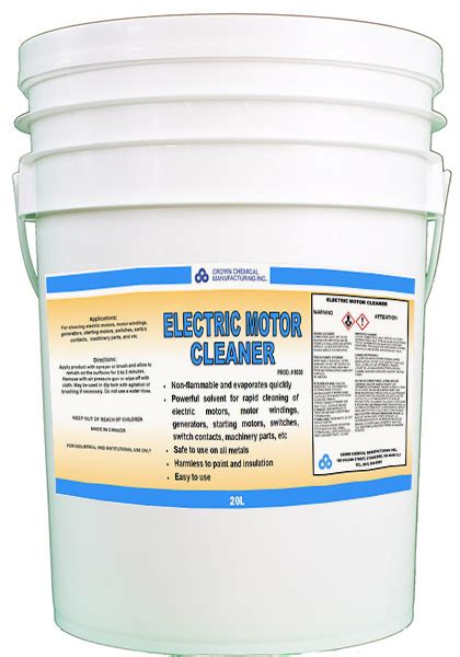 Electric Motor Cleaner Crown Chemical Manufacturing Inc