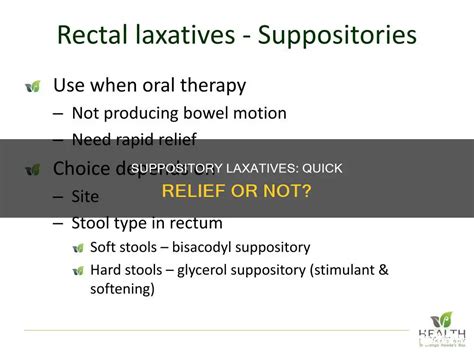 Suppository Laxatives Quick Relief Or Not MedShun