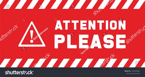 Warning Tape Attention Please Stop Halt Allowed Royalty Free Stock