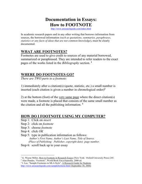 How To Footnote