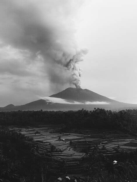 premium photo active volcano  indonesia