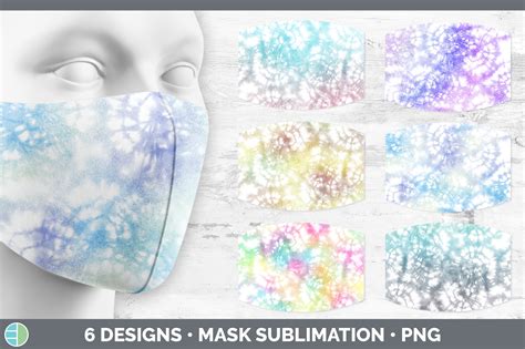 Pastel Tie Dye Mask Sublimation Bundle Graphic By Enliven Designs