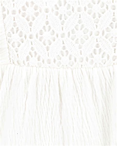 Riachuelo Vestido bebê babados e laise branco Carter s