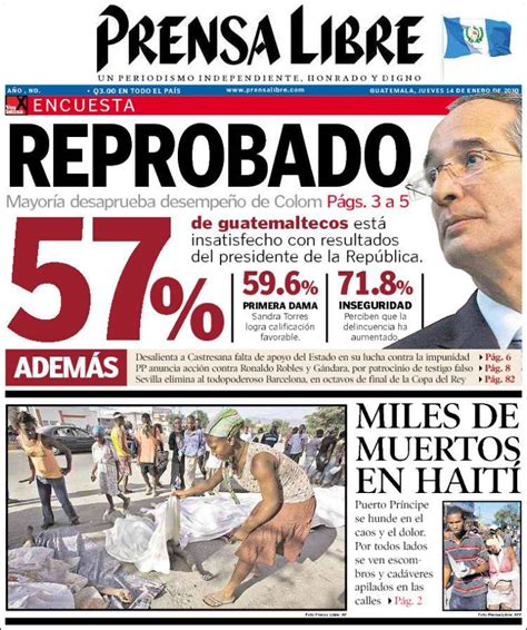 Periódico Prensa Libre Guatemala Periódicos De Guatemala Edición De