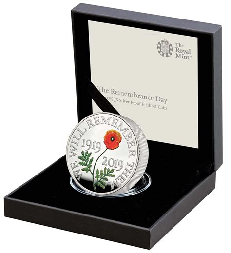 5 Pounds Elizabeth II Remembrance Day 2019 Silver Piedfort