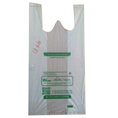 W Cut Cornstarch 13x16 Inch Biodegradable Carry Bag At Best Price In