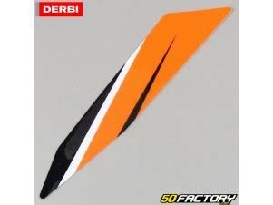 Sticker De Garde Boue Avant Gauche Orange Derbi Senda Xtreme Pi Ce