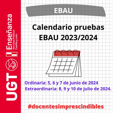 Calendario Pruebas Ebau Educaci N Castilla Y Le N