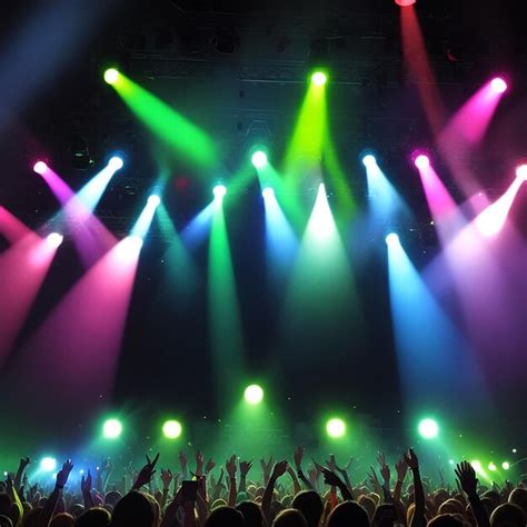 Premium AI Image | Bright Stage Lights in a Concert generated by AI