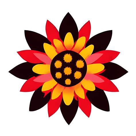 Dimensional Sunflower Airbrush Sticker · Creative Fabrica