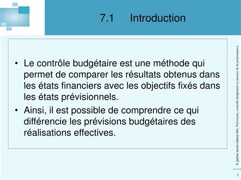 PPT 7 Le contrôle budgétaire PowerPoint Presentation free download