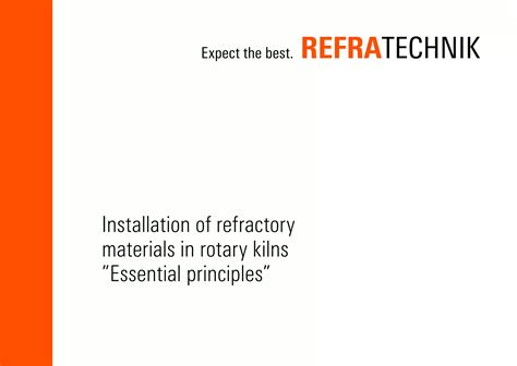 Installation Of Refractory Materials In Rotary Kilns Essential