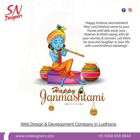 Happy Shri Krishna Janmashtami | Web development design, Website design ...