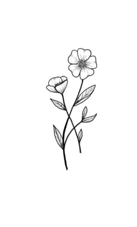 Desenho De Flor Pequena - DESENHO DE FLOR → Modelos Fáceis de Copiar e Imprimir