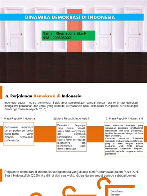 Dinamika Demokrasi Di Indonesia Pdf