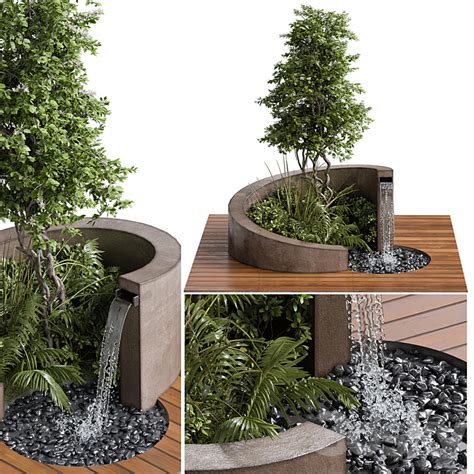 3DS MAX Landscape Furniture With Fountain Architect Element 08 3DS Max