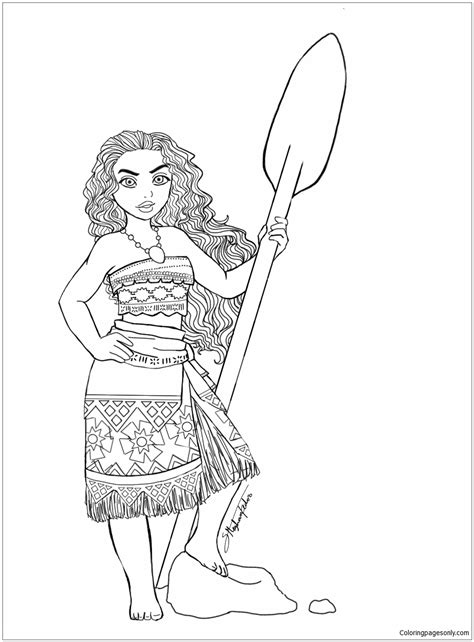 Moana Disney Princess Coloring Pages