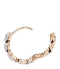 Maria Tash Rose Gold Invisible Set Diamond Marquise Eternity Hoop