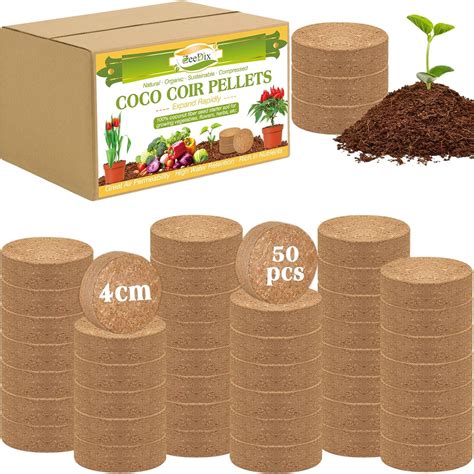 Amazon Zeedix Pcs Mm Compressed Coco Coir Fiber Potting Soil