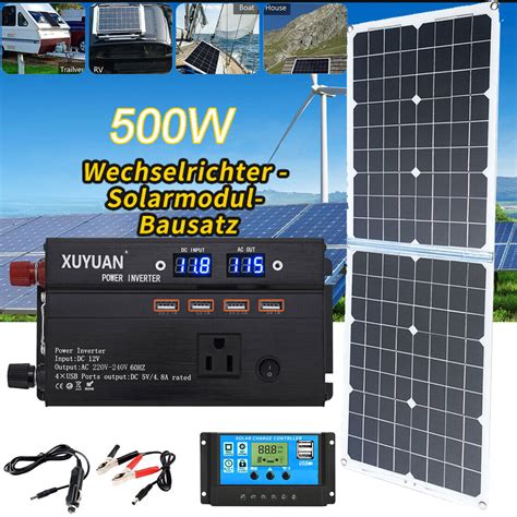 Solarpanel W Inverter Solaranlage Komplettpaket Photovoltaik