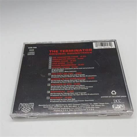 The Terminator: Original Soundtrack Brad Fiedel CD Rare Schwarzenegger ...