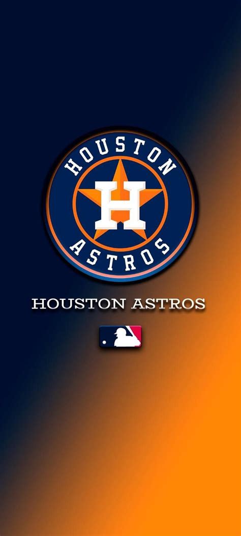 Houston Astros Logo on Orange and Blue Background