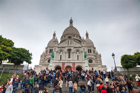 Basílica Do Coração Sagrado De Paris Sacre Coeur Foto Editorial