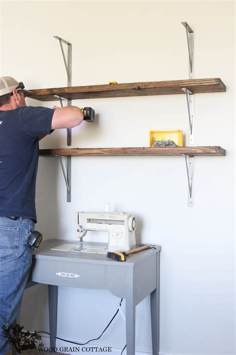 DIY Office Shelving - The Wood Grain Cottage