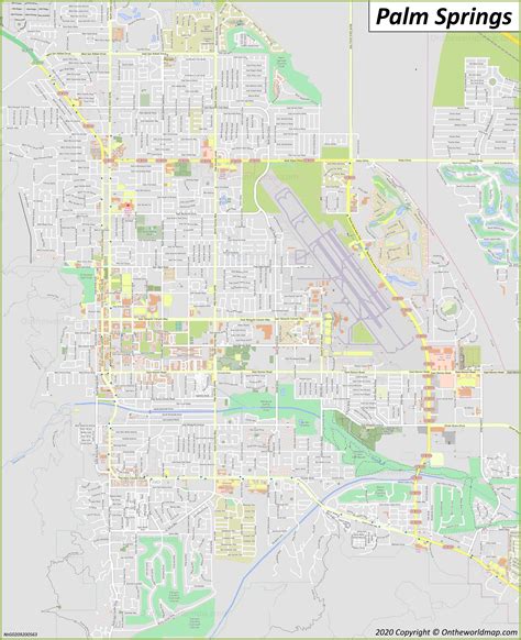 Palm Springs Map California Us Discover Palm Springs With