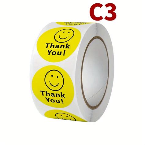 500 Stickers Happy Smile Handmade Labels Thank Labels Temu United Kingdom