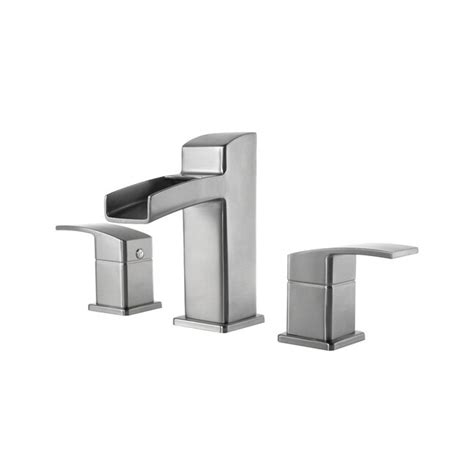 Pfister Kenzo Brushed Nickel Widespread 2 Handle Watersense Bathroom Sink Faucet With Drain At