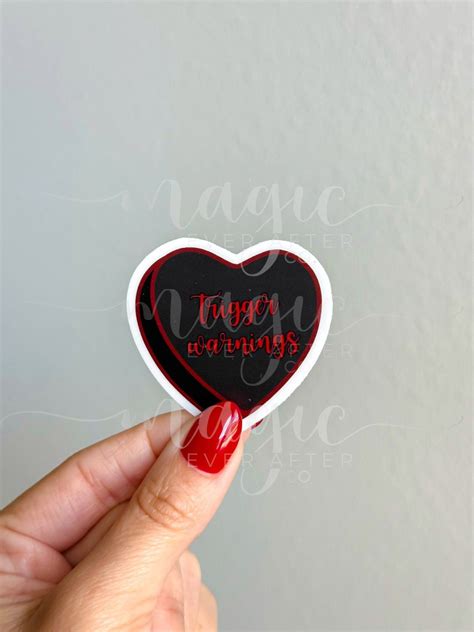 Trigger Warning Sticker Dark Romance Sticker Kindle Stickers Etsy