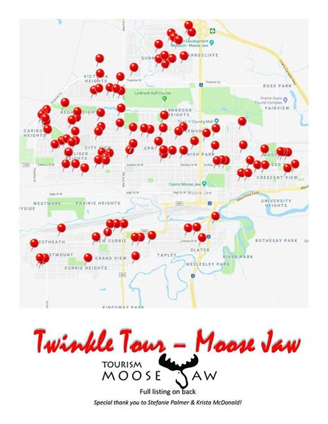 Twinkle Tour Map DiscoverMooseJaw Local News Weather Sports