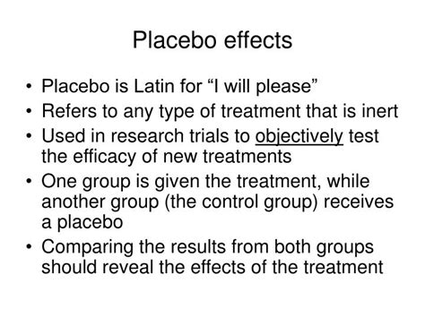 PPT - Placebo effects PowerPoint Presentation, free download - ID:1322365