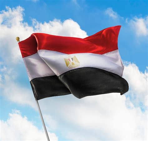 Premium Photo Flying Flag Of Egypt