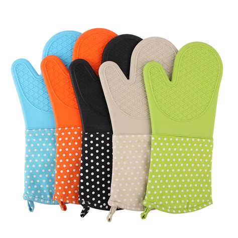 Silicone Baking Gloves Dot Dicetak Oven Dapur Heatproof Mitt Kitchen Mitt