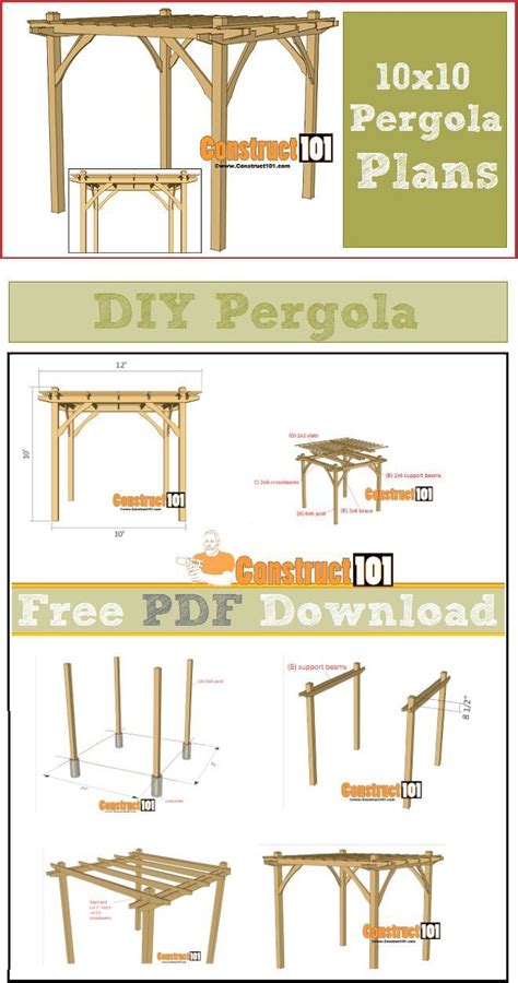 Pergola plans - DIY 10x10 pergola, DIY Project Idea Landscape & Garden ...