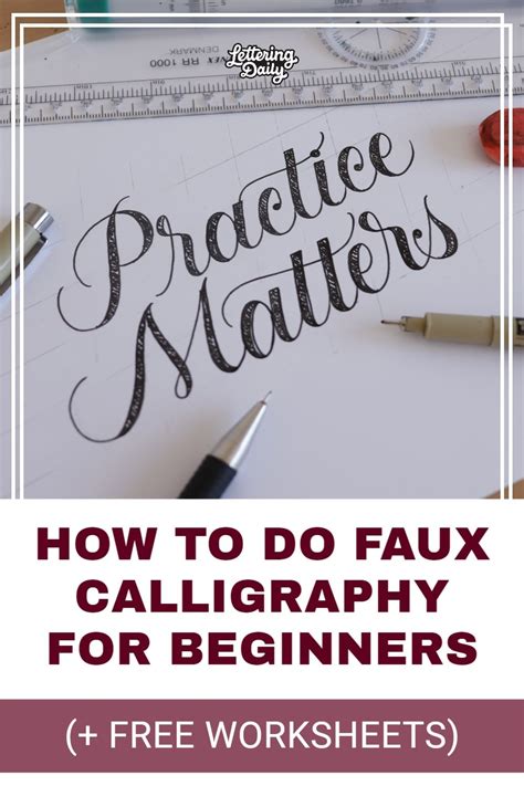 How To Do Faux Calligraphy Free Worksheets Faux Calligraphy