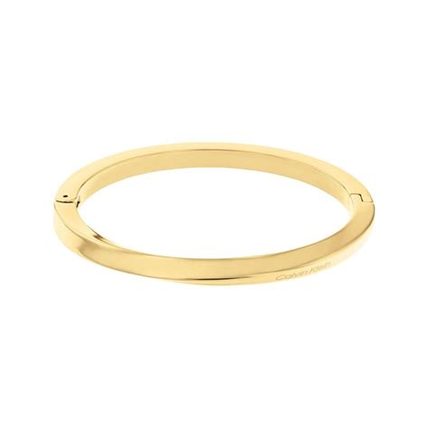 Bracelet Femme Jonc Calvin Klein Twisted Ring Acier Dor Joncs Edora