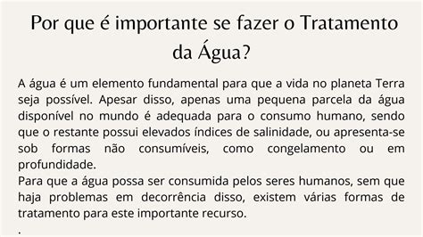 Solution Tratamento De Gua Para Consumo Humano Studypool