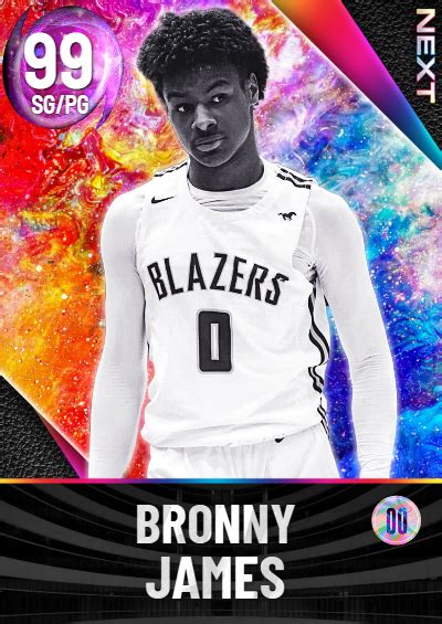 NBA 2K22 2KDB Custom Card Bronny James