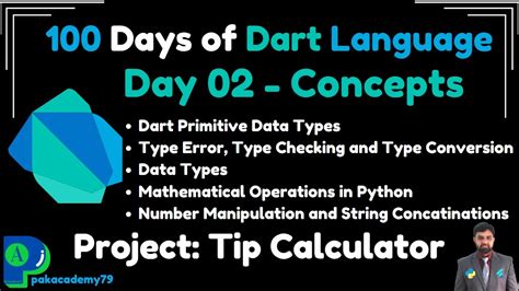 Dart Language Tutorial Day 02 Tip Calculator 100 Days Of Dart