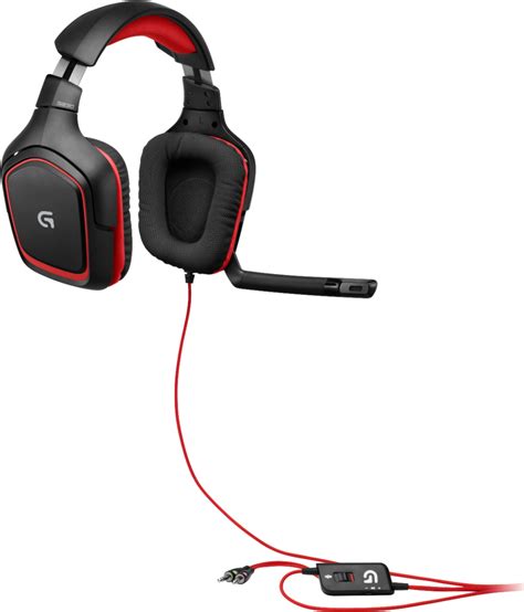 Best Buy Logitech G230 Over The Ear Gaming Headset Black Red 981 000541