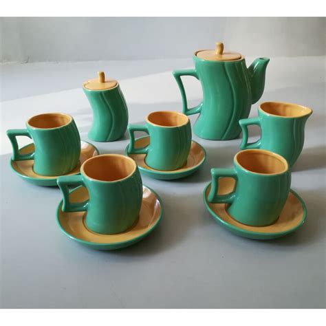 Vintage Tea Coffee Set Massimo Iosa Ghini For Naj Oleari Italy 1980s